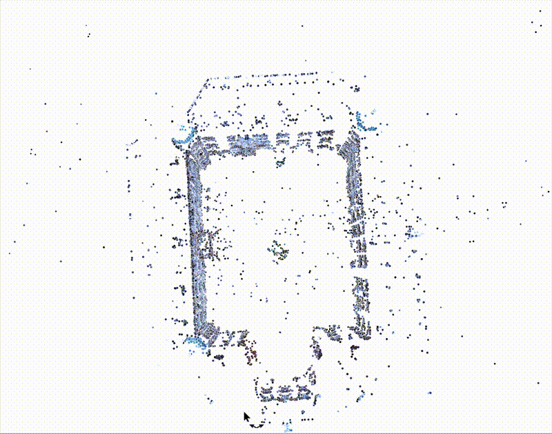 COLMAP sparse point cloud reconstruction result